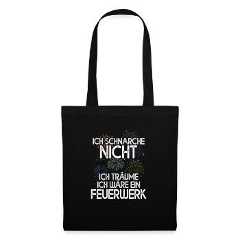Ich Träume Ich Wäre Ein Feuerwerk - Stoffbeutel - Schwarz - Vorne