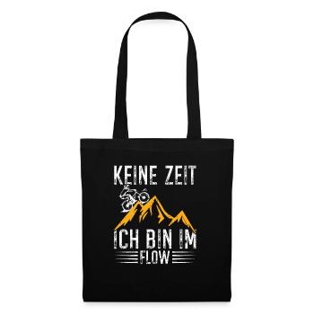 Mountainbiker MTB Radsport Bike Fahrradfahren - Stoffbeutel - Schwarz - Vorne