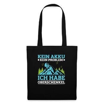 Fahrrad fahren Mountainbike Fahrradfahrer Radsport - Stoffbeutel - Schwarz - Vorne