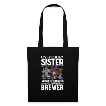 One Spooky Sister Retro Halloween Costume - Stoffbeutel - Schwarz - Vorne