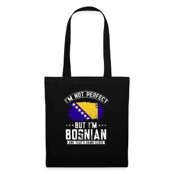 Bosnien und Herzegowina Flagge Bosnien - Stoffbeutel - Schwarz - Vorne