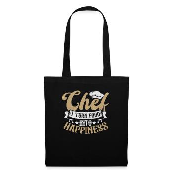 Chef I Turn Food Into Happiness - Tote Bag - black - Front
