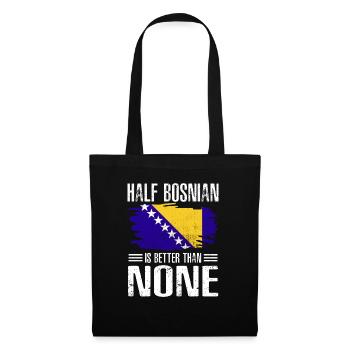 Bosnien und Herzegowina Flagge Bosnien - Stoffbeutel - Schwarz - Vorne
