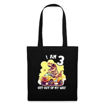 T-Rex Drives Monster Truck I'm 3rd Birthday - Tote Bag - black - Front