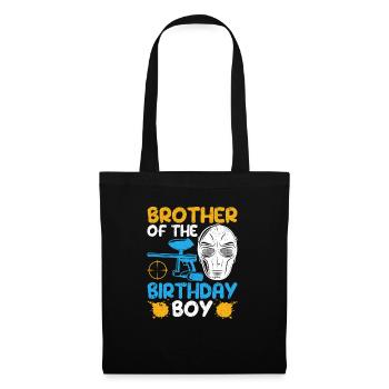 Brother of the birthday boy Funny paintball - Tote Bag - black - Front