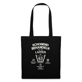 Der Alte Lappen, Schonend Behandeln 51. Geburtstag - Stoffbeutel - Schwarz - Vorne