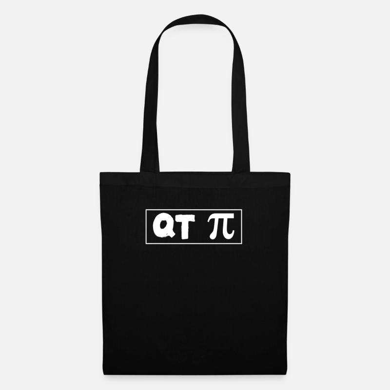 Q T Pie Cutie Pi Day Funny Math Geek 3.14 Science - Stoffbeutel - Schwarz