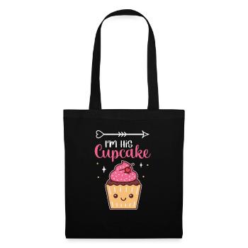 Chef pâtissier boulanger mignon cuisson im son cupcake - Sac en tissu - noir - Devant