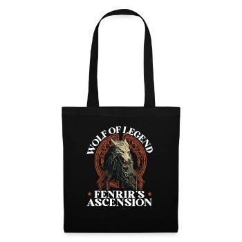 Fenrir Wolf Wikinger Nordisch Nordmänner Odins Wolf - Stoffbeutel - Schwarz - Vorne
