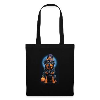 Rottweiler With Witch Hat Halloween Rottweiler - Tote Bag - black - Front