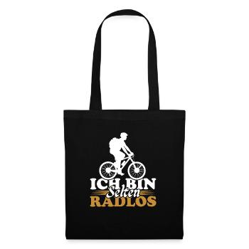 Ich Bin Selten Radlos Fahrrad Fahrradfahrer Männer - Stoffbeutel - Schwarz - Vorne