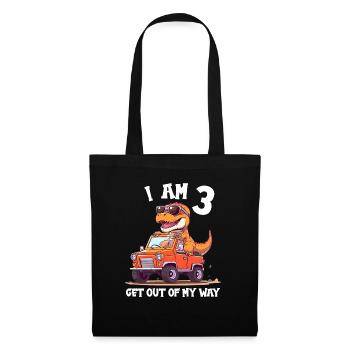 T-Rex Drives Monster Truck I'm 3rd Birthday - Tote Bag - black - Front