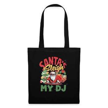 Le traîneau du Père Noël, mon DJ Xmas Hip Hop Rapper - Sac en tissu - noir - Devant