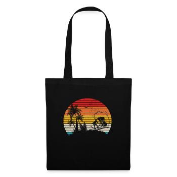 Vintage Surfer Retro Surfing Beach Surf - Tote Bag - black - Front