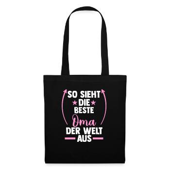 Großmutter Beste Oma - Stoffbeutel - Schwarz - Vorne