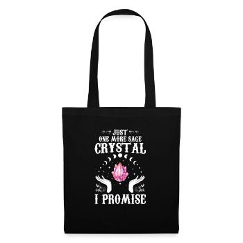 Lustige Edelstein -Chakra -Heilerin Spirituelle - Stoffbeutel - Schwarz - Vorne