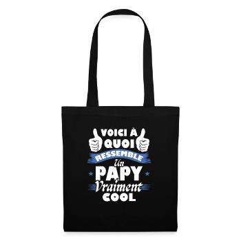 Voici à quoi ressemble un papy vraiment cool - Sac en tissu - noir - Devant