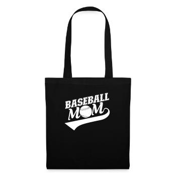 Baseball Mutter Baseball Mom - Stoffbeutel - Schwarz - Vorne