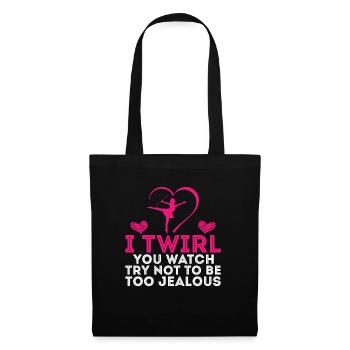 Baton Twirling Girl Twirler Majorette - Tote Bag - black - Front