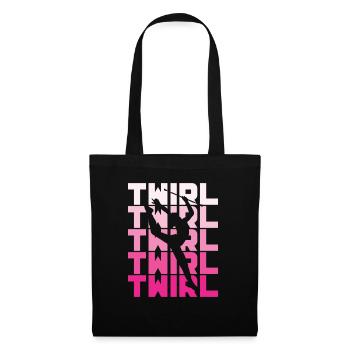 Baton Twirling Girl Twirler Majorette - Tote Bag - black - Front