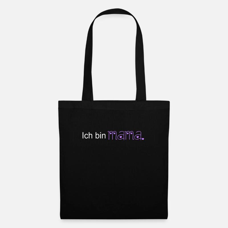 ich bin MAMA - Stoffbeutel - Schwarz