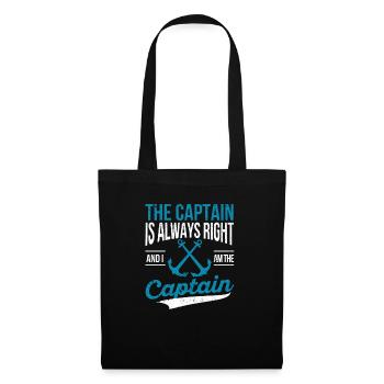 The captain is always right Funny boat sail - Tote Bag - black - Front