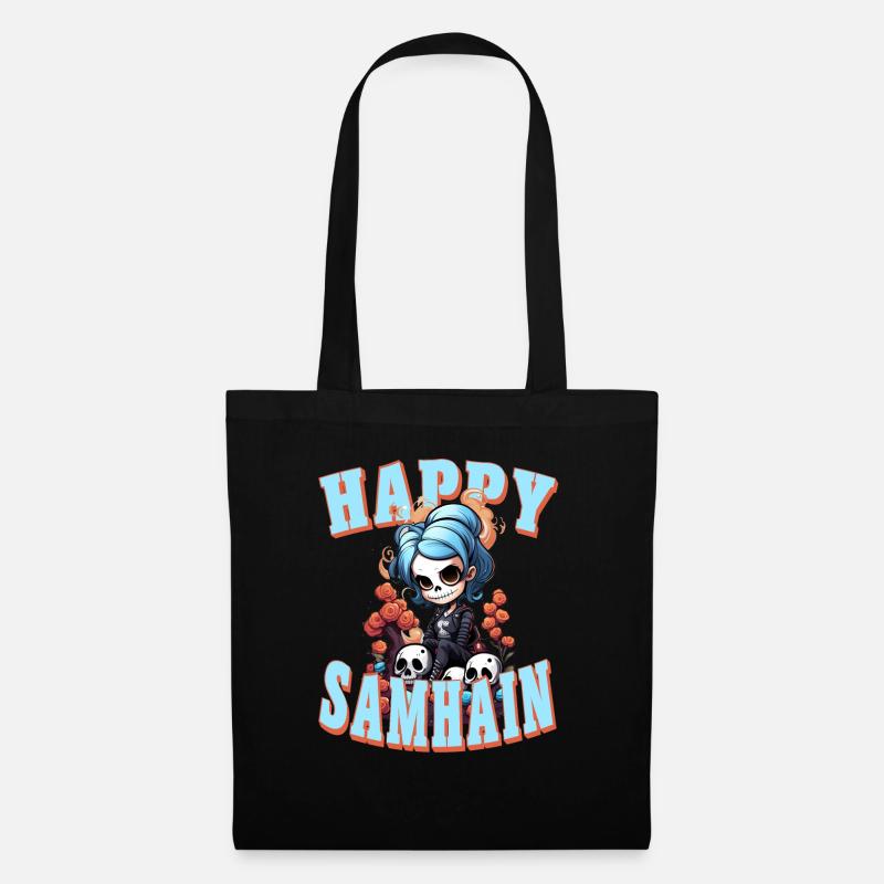 Happy Samhain - Das Design zum gruseln - Stoffbeutel - Schwarz