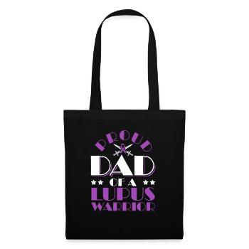 Proud father of a lupus warrior Purple Ribbon - Tote Bag - black - Front