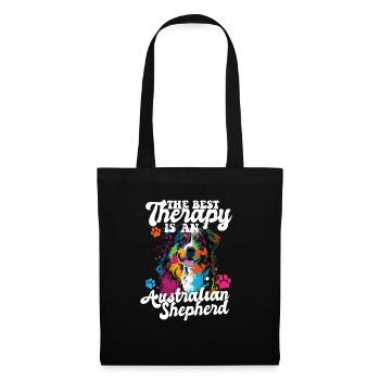Berger australien Pop Art & Dog Lover & Splash - Sac en tissu - noir - Devant