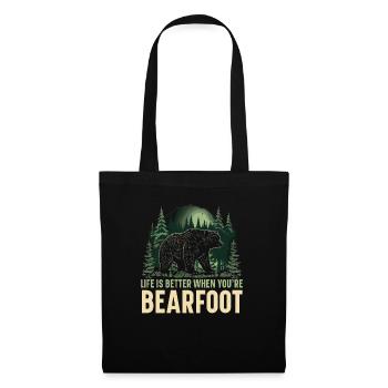 Bear Hiking Mountain Climbing Hiker Bear Lover - Tote Bag - black - Front