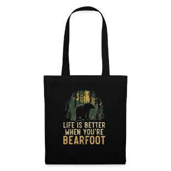 Bear Hiking Mountain Climbing Hiker Bear Lover - Tote Bag - black - Front