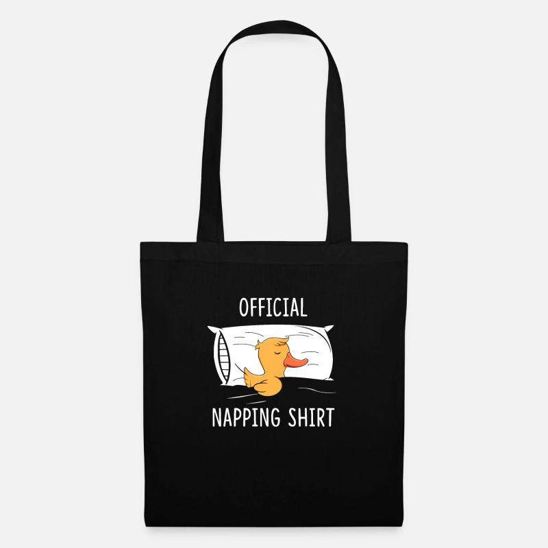 Official Napping Shirt Quietscheente - Stoffbeutel - Schwarz