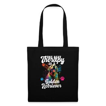 The Best Therapy Is A Golden Retriever Dog Mom - Tote Bag - black - Front