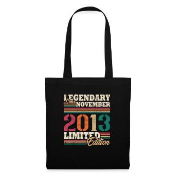 Vintage 2013 Novembre Vintage Anniversaire Rétro - Sac en tissu - noir - Devant