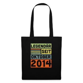 9ème anniversaire 9 ans légendaire depuis octobre 2014 - Sac en tissu - noir - Devant