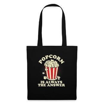 Drôle Soirée Cinéma Snack Popcorn Is Always T - Sac en tissu - noir - Devant