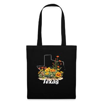 Texas flag with floral spring Texas - Tote Bag - black - Front