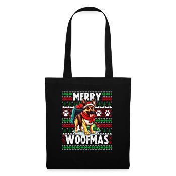 Noël amoureux des chiens - Pull de Noël moche Germa - Sac en tissu - noir - Devant