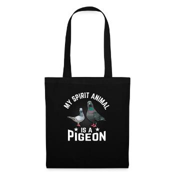 Mon âme animal est une colombe - Sac en tissu - noir - Devant