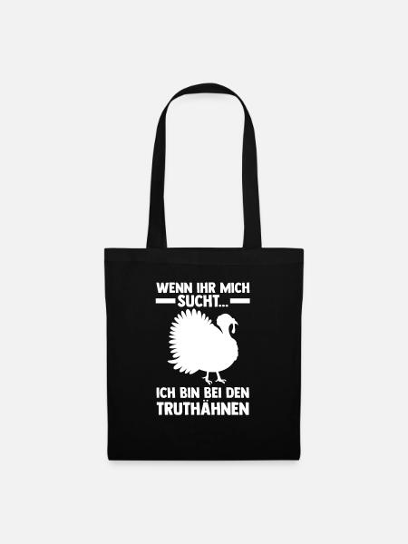 Truthuhn Truthahn - Stoffbeutel - Schwarz
