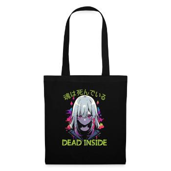 Dead Inside Sarkastische Gothic Skelett Halloween - Stoffbeutel - Schwarz - Vorne