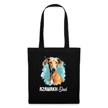 Chien Azawakh - Sac en tissu - noir - Devant