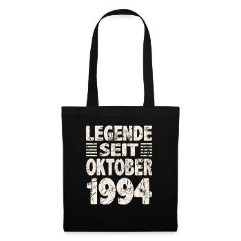 Oktober 1994 Legende seit 29 Jahren Mann Frau - Stoffbeutel - Schwarz - Vorne
