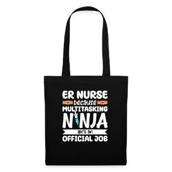 Lustige Krankenschwester Geschenke - Stoffbeutel - Schwarz - Vorne