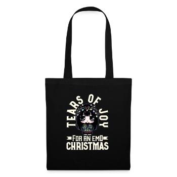 Tears of Joy for an Emo Christmas Emocore - Stoffbeutel - Schwarz - Vorne