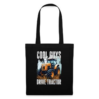 Cool Boys Driving Tractor Farmer Farmer Gift - Tote Bag - black - Front