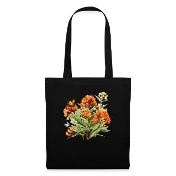 Texas Flag with Floral Spring Texas - Tote Bag - black - Front