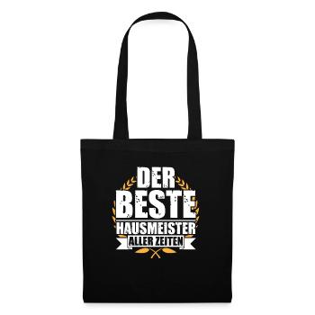 Hauswart Haustechniker Hausmeister - Stoffbeutel - Schwarz - Vorne