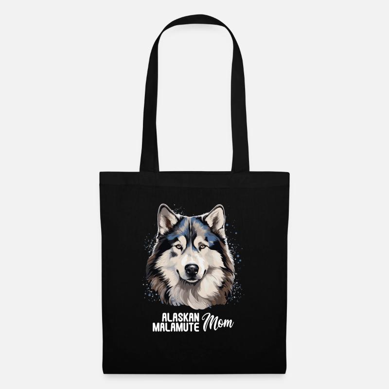 Hund Alaskan Malamute - Stoffbeutel - Schwarz