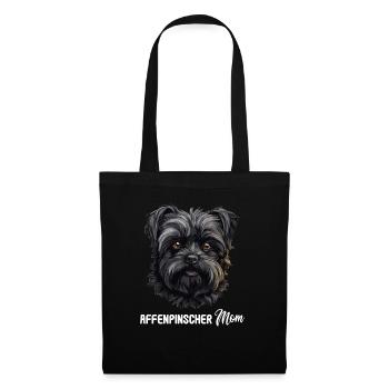 Chien Affenpinscher - Sac en tissu - noir - Devant